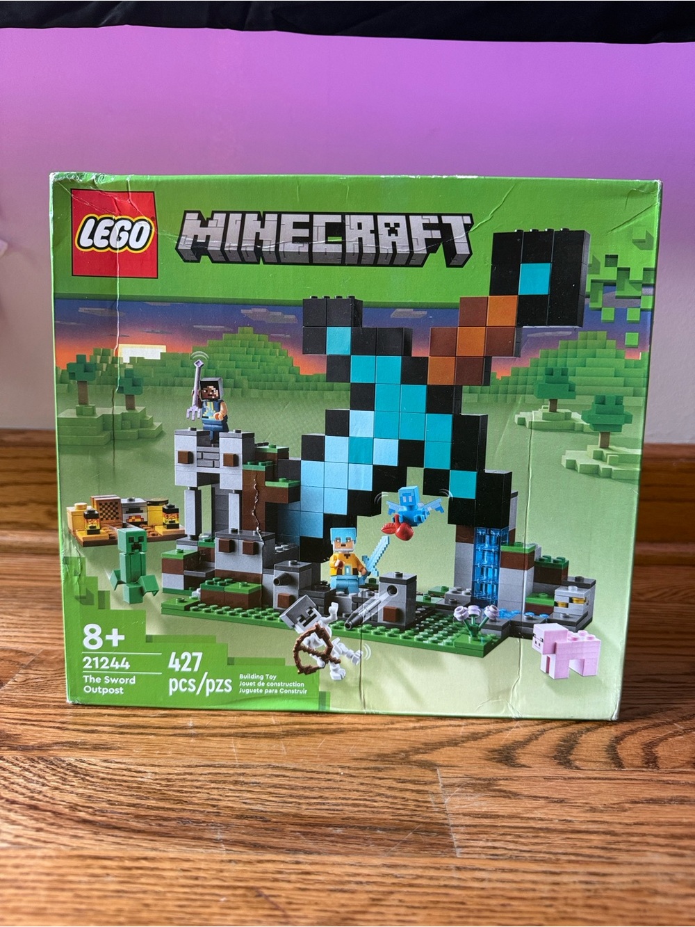 LEGO Minecraft Sword Outpost Building Set - Green Blue Black Brown